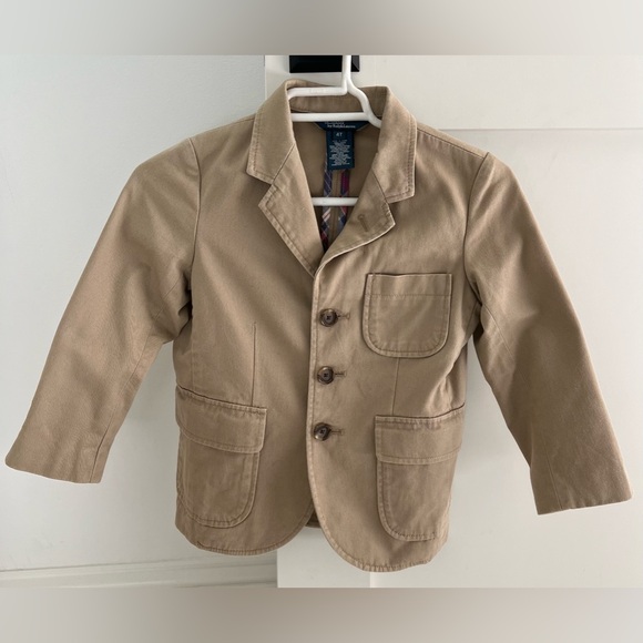 Polo by Ralph Lauren Khaki Button Up Blazer Sport Coat Toddler - Picture 3 of 9